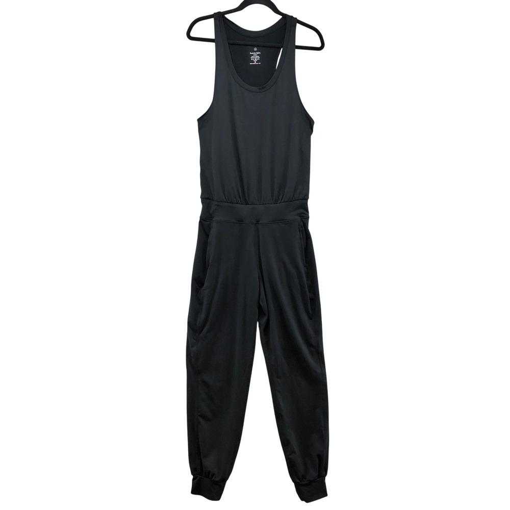 Sweaty Betty Gary Jumpsuit Womens Medium Black Sleeveless Racerback Jogger